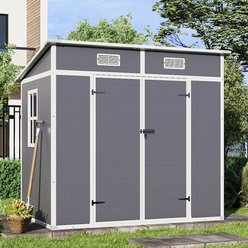 6*4ft Lockable Plastic Outdoor Garden Storage Shed
