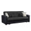 MN Furniture (Black, 3 Seater) Munich Ottoman Storage 3+2 Seater Fabric Sofa Set 1