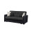 MN Furniture (Black, 2 Seater) Munich Ottoman Storage 3+2 Seater Fabric Sofa Set 1