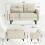 Hello-5ive 2 Seater Sofa, Modern Linen Sofa Couch with Thicken Cushions 2