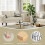 Hello-5ive 2 Seater Sofa, Modern Linen Sofa Couch with Thicken Cushions 5