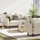 Hello-5ive 2 Seater Sofa, Modern Linen Sofa Couch with Thicken Cushions 7