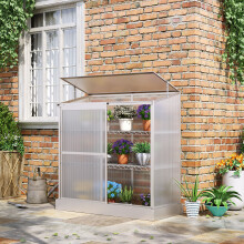 Outsunny 4x2ft 3-Tier Greenhouse Outdoor Plant Grow Aluminium Frame w/ Roof Door
