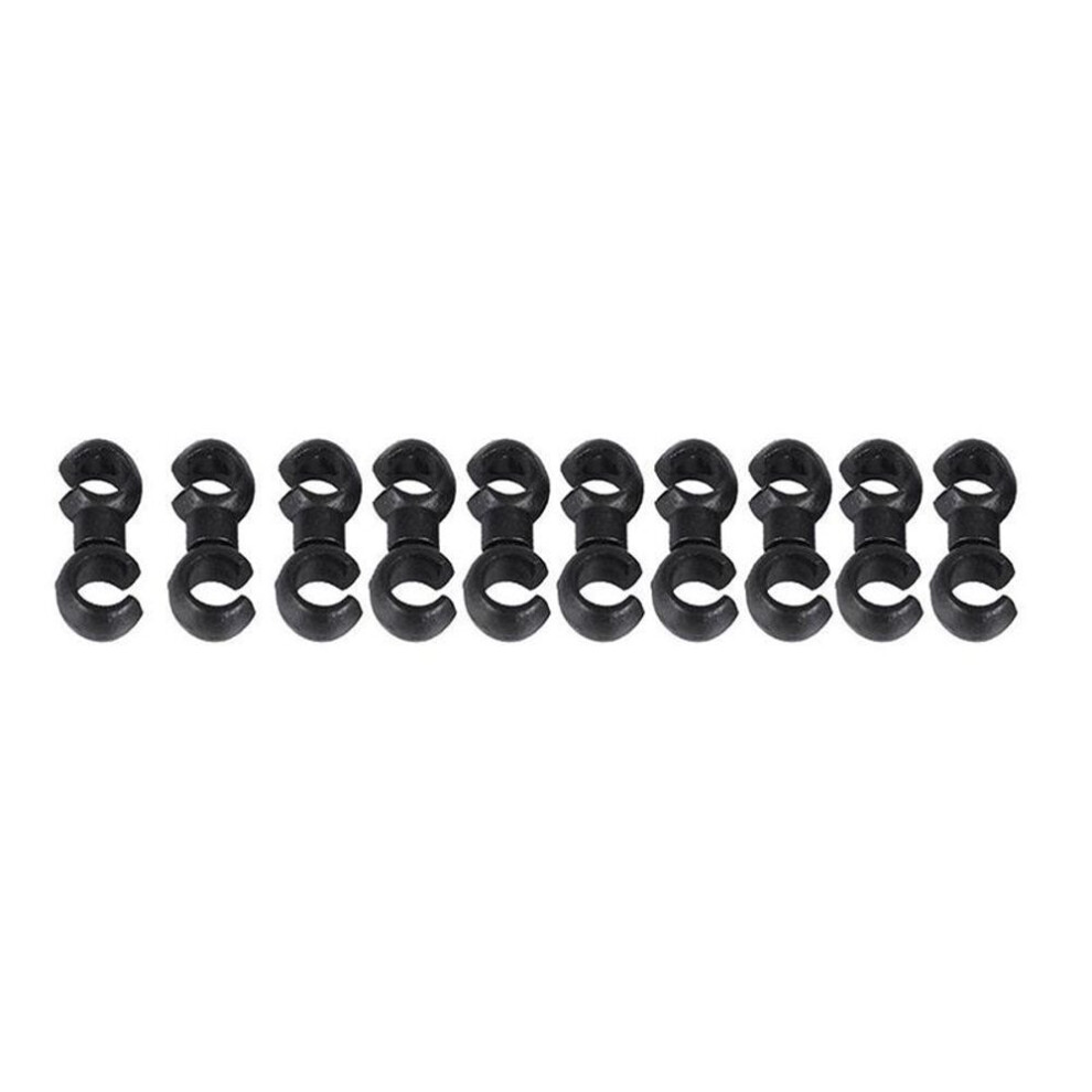 (black) Black Rotating Bike Brake Gear Cross Cable Tidy Clip Guides S Hook Clips Tools