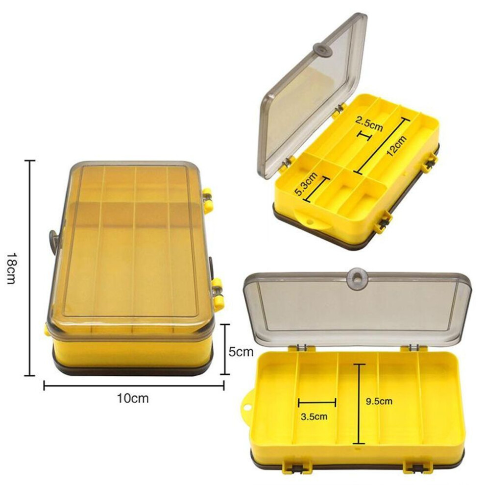 Portable Waterproof Double-sided Fishing Tackle Box Fishing Lure Storage Case