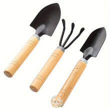 3 -teilige Premium -Garten -Handwerkzeuge Set - Langlebige Metall- und Holzkonstruktion
