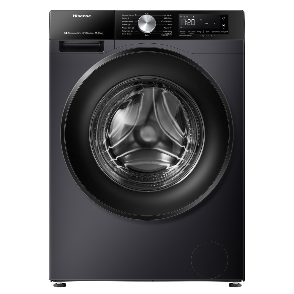 Hisense WD3S1043BB3 washer dryer Freestanding Front-load Black D