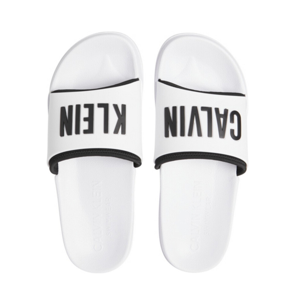 (White, EU 43/44) Calvin Klein Beach Pool Slipper Slides