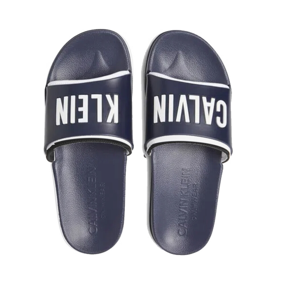 (Navy, EU 45/46) Calvin Klein Beach Pool Slipper Slides