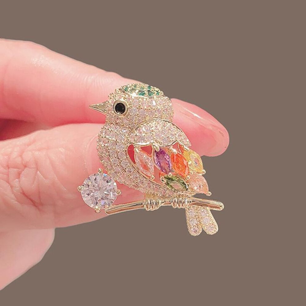 Bird Brooches For Women Girls   Brooches Pins Shiny Animal Badges Jewelry For Lady