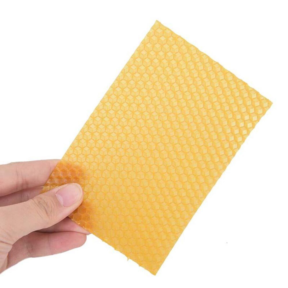 10pcs Yellow Honeycomb Foundation Bee Hive Wax Frames Beekeeping Equipment Sheet