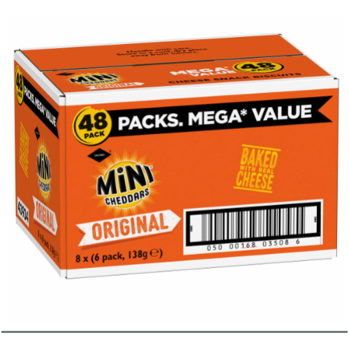 Phoenix Jacobs Mini Cheddars Original, 48 x 23g