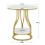 Tribesigns Tribesigns Side Table Round Side Table in White Gold, Side Table with 2 Levels 2
