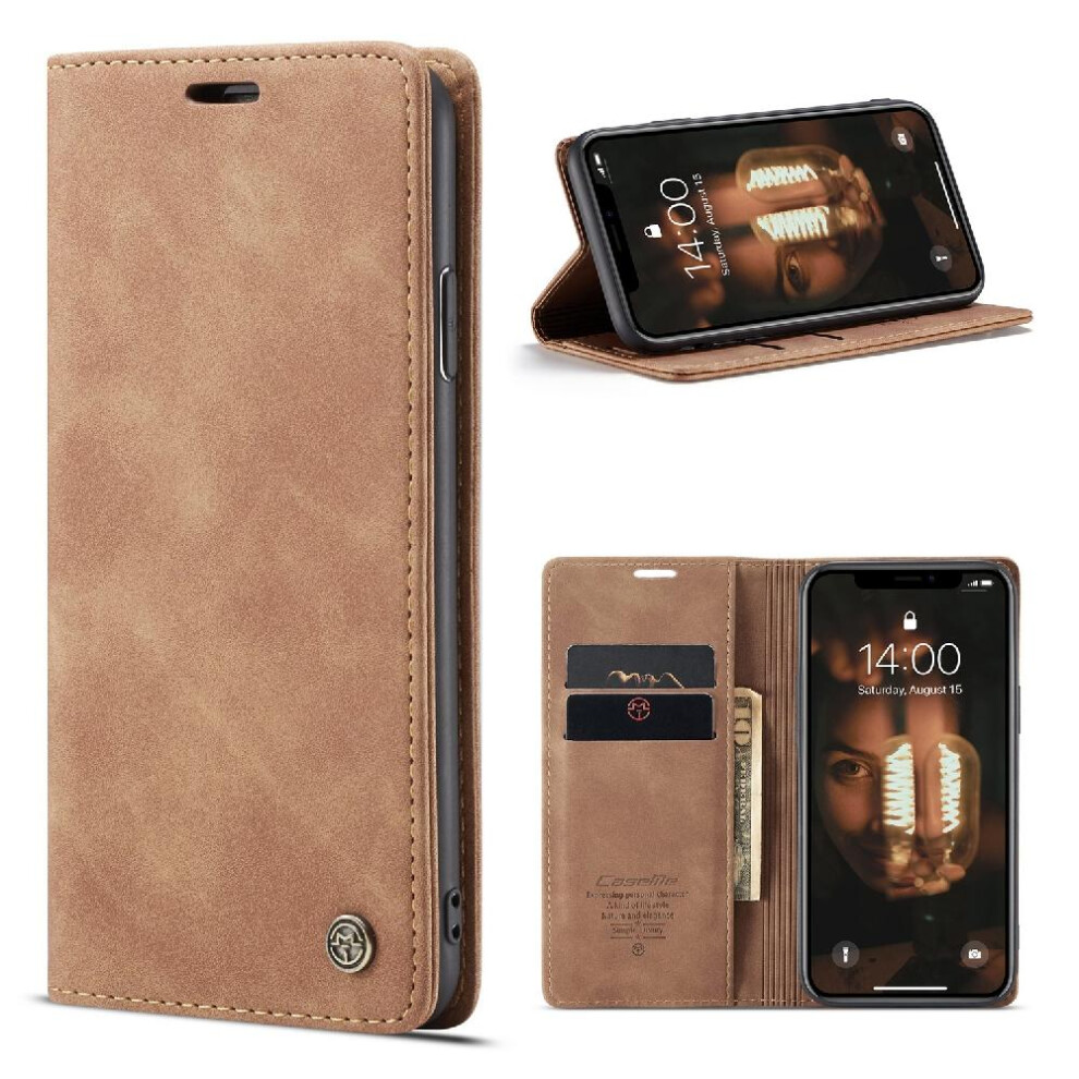 (Yellow) Flip Case For Iphone Xr Case Card Slot Kickstand Magnetic Closure Shockproof Vintage Pu Leather Wallet Flip Folio Book Yellow 764549384983