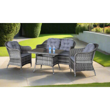 (4 Seat Lounge Dining Set) St Tropez Aluminium Garden Dining/Lounge Sets - 5 Designs!