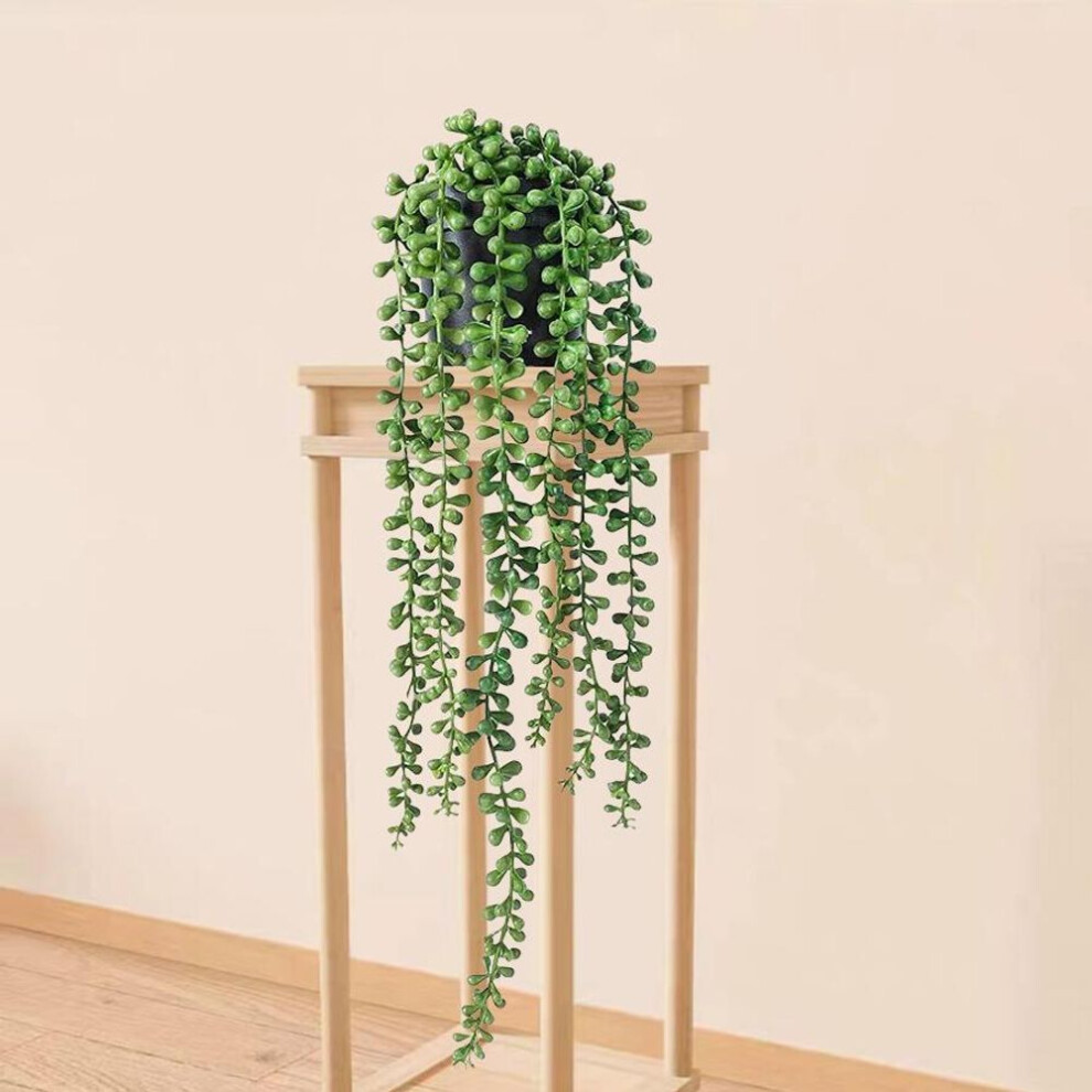 (green) Artificial Succulents Plants Hanging Wall Decor Home Garden Wedding Party Decoration Flowers Fake Plant Rattan Bonsai