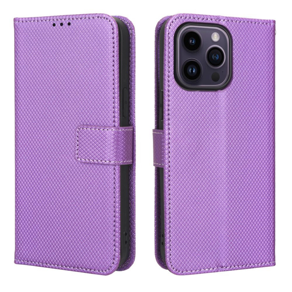 (Purple) Case For Iphone 14 Pro Cover Kickstand Magnetic Wallet Card Holder Purple 764549387717