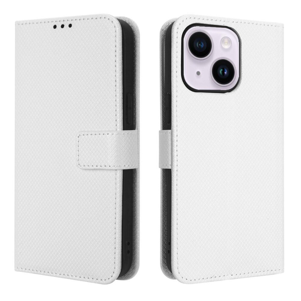 (White) Case For Iphone 13 Magnetic Wallet Card Holder Cover Kickstand White 764549388332