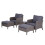 Outsunny Outsunny 5 Pieces Outdoor Patio Furniture Set Wicker Conversation Set Dark Grey 9