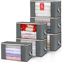 90L large clothing storage bag, 6 boxes with lid