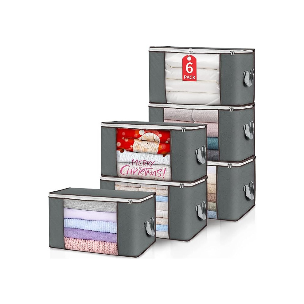 90L large clothing storage bag, 6 boxes with lid