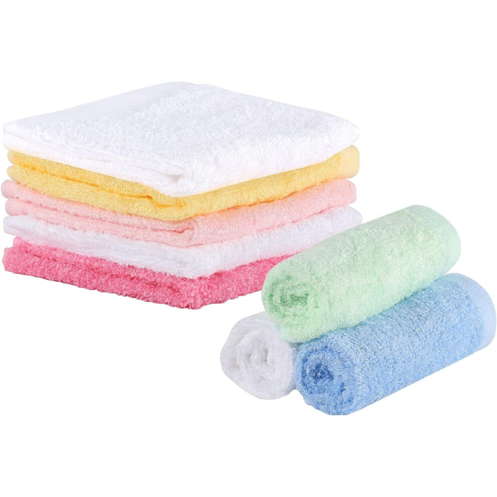 8 paquets de serviettes de toilette en flanelle, serviettes de toilette en bambou doux, 10x10inch