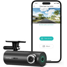 Dash Cam M300, 1296P QHD, Built in WiFi Smart Dash Camera for Cars