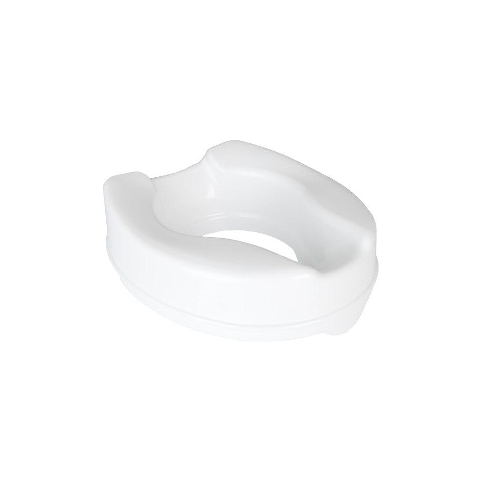 Raised Toilet Seat 4" without Lid, Elongated & Elevated Lock Seat