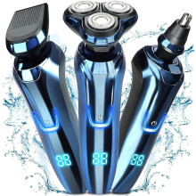 Men's electric razor, 3 in 1 IP7 waterproof wet and dry shaving