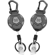 2 Pack Retractable Keychain, Heavy Duty Carabiner Holder