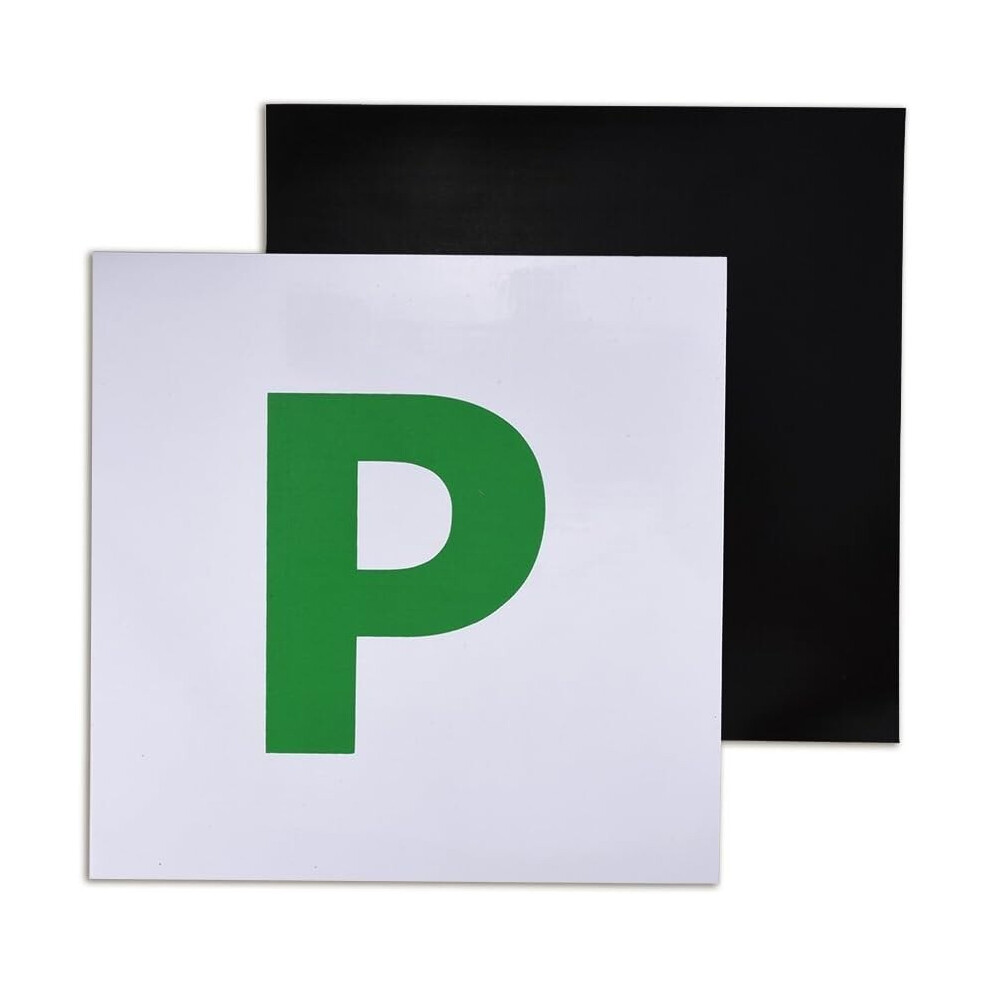Fully Magnetic P Plates For New Drivers, 2 Pack Whole-Magnetic Plate 799487933382