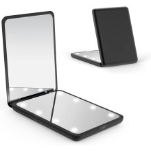 Taschenspiegel, Led Compact Mirror, 1x/3x Vergrößerungsspiegel mit Licht