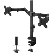 Ergonomische dubbele monitorstandaard voor LCD LED-pc-schermen van 13-27 inch voor bureau