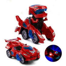 Electric, automatic dinosaur shape-shifter with flashes and sounds