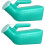 2 paquets d'urinal masculin, urinal portable épais avec couvercle 1