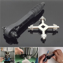 2 in 1 Drill Chuck Ratchet Spanner Wrench Electric Drill Clamping Tool
