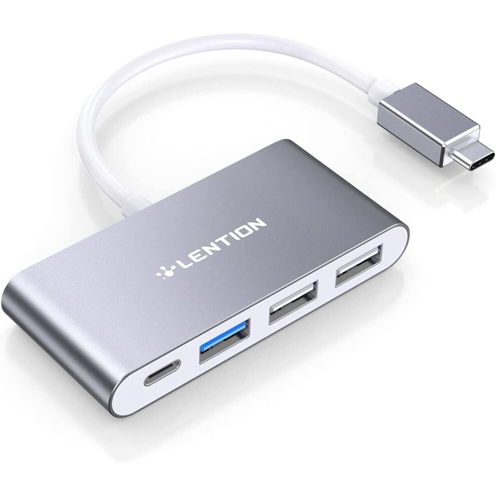 Photos - Card Reader / USB Hub 4-in-1 USB-C Hub with Type C, USB 3.0, USB 2.0