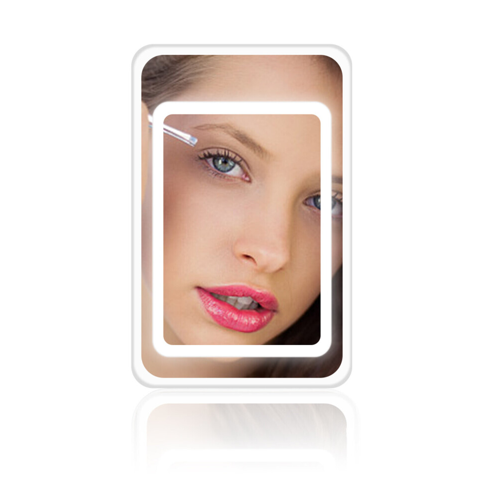 Etruston Sticked Led Lighted Portable Small Mirror On Cell Phone For Makeup