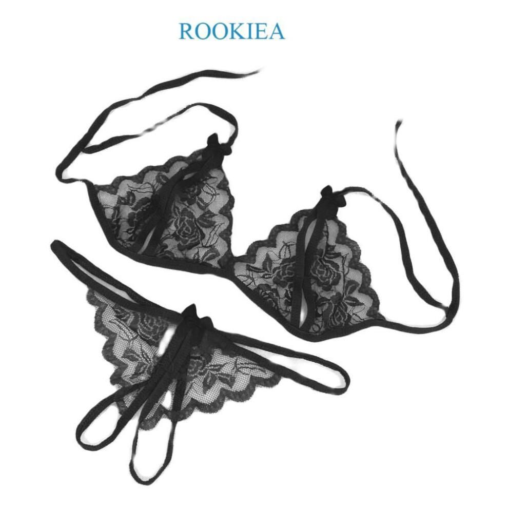 (one size, black) Women Lady Sexy Lingerie Lace Underwear Sleepwear G-string Lingerie Rd