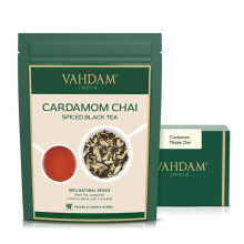 VAHDAM, Cardamom Chai Tea Loose Leaf (100g, 50+ Cups)? India's Traditional Cardamom Tea | Spiced Chai Tea | Brew Hot Tea, Iced Tea Or Chai