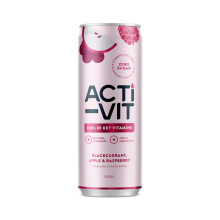 Acti-Vit Sparkling Flavoured Vitamin Water Cans with B Vitamins B5, B6, B9, B12, Vitamin C, Vitamin D, Zinc & Magnesium Zero Sugar 12x 330ml