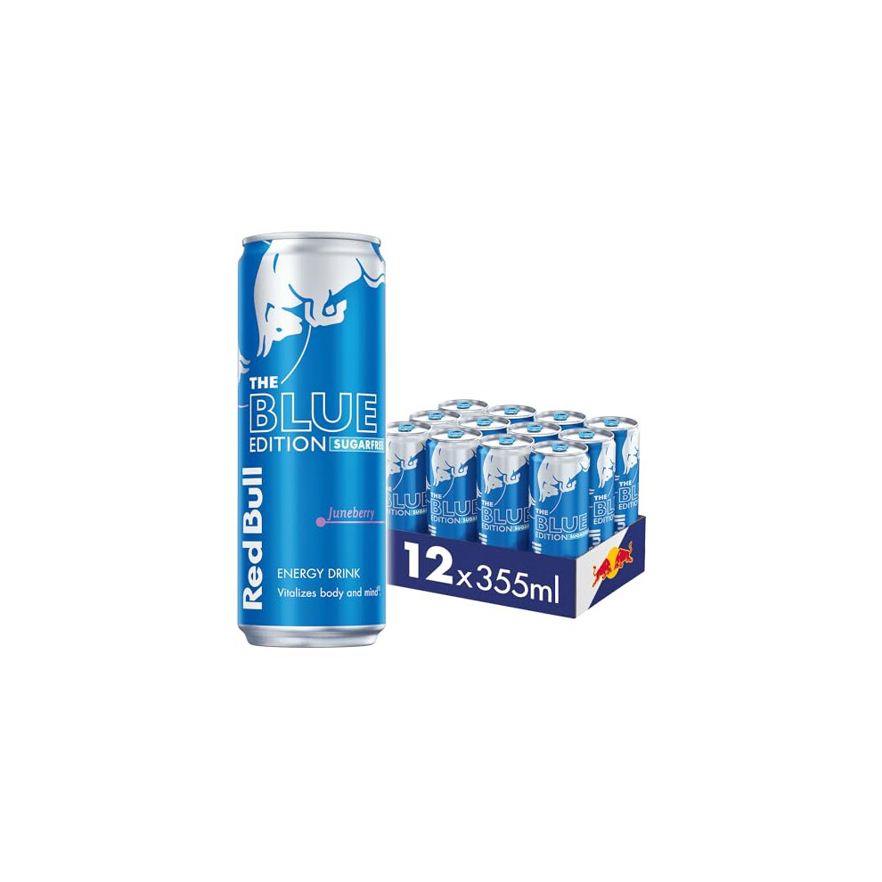 Red Bull Energy Drink Sugar Free Blue Edition Juneberry 355 Ml x12