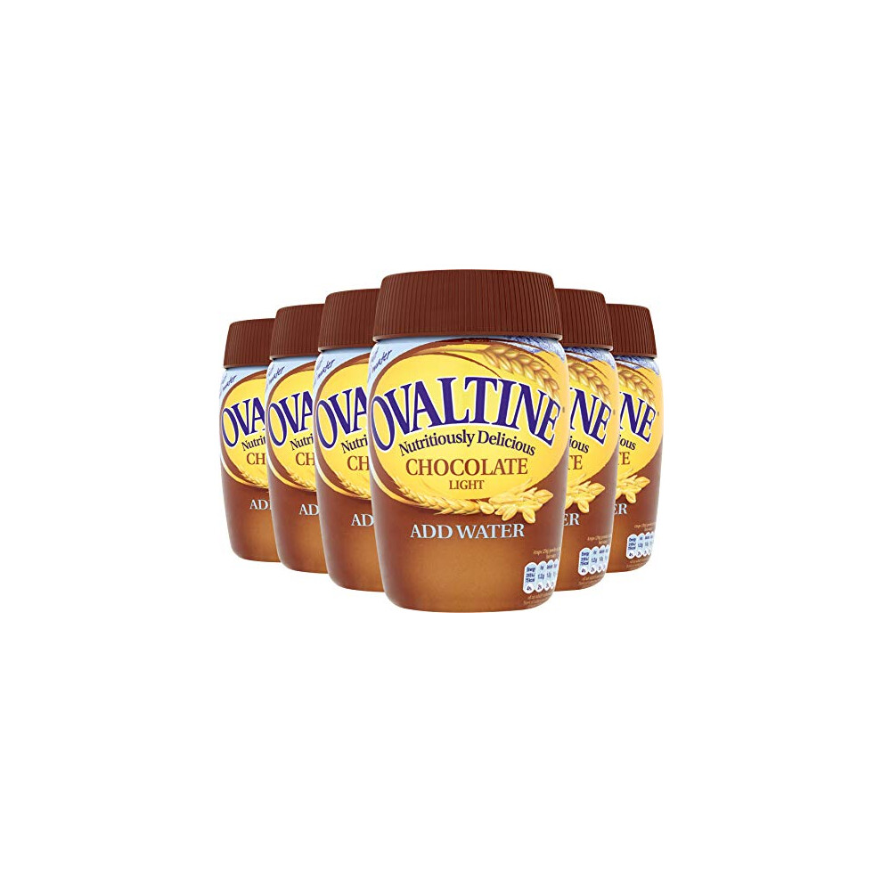 Ovaltine Chocolate Add Water, Malt And Barley Drink, 300 G (Multipack Of 6) Light