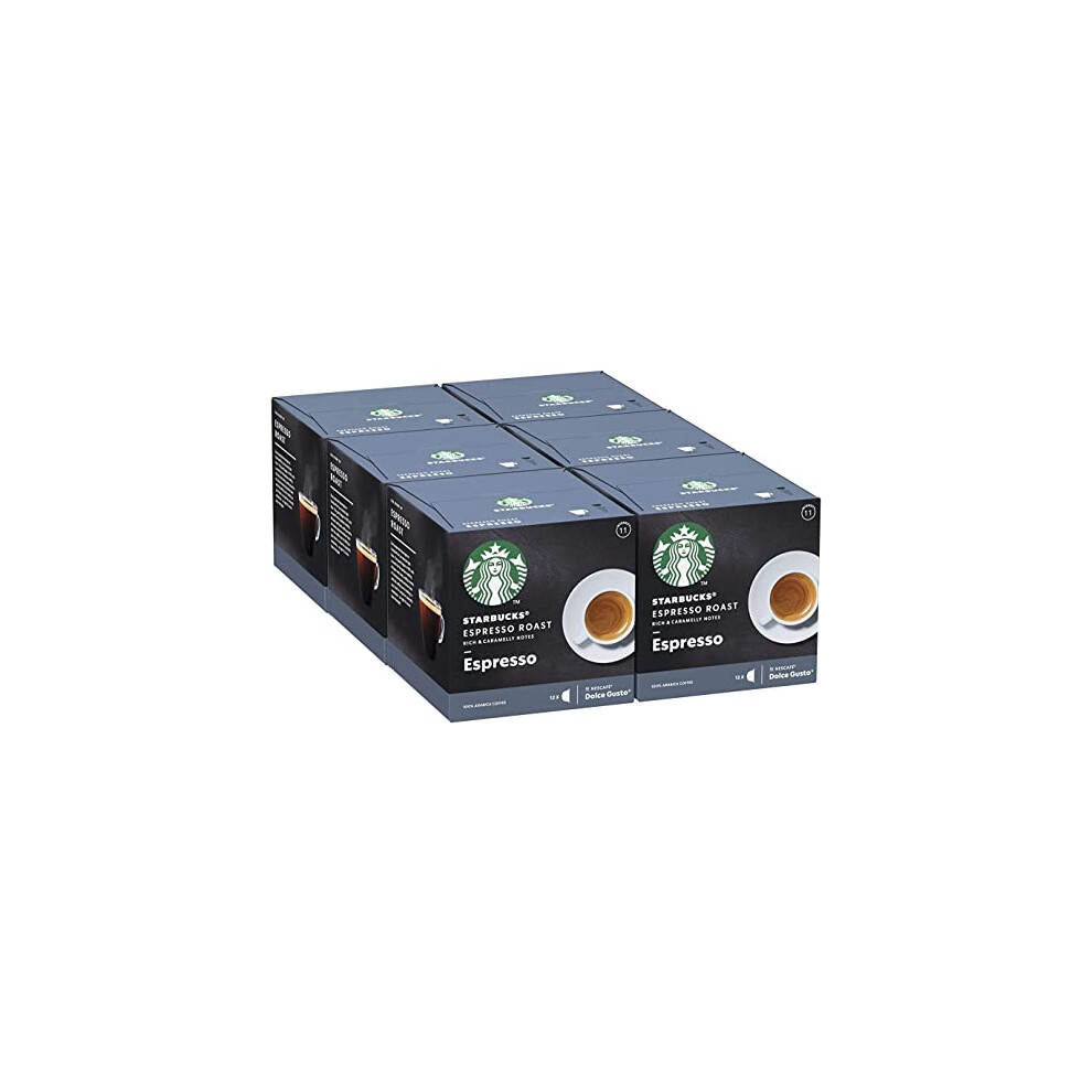 STARBUCKS Espresso Roast By Nescaf? Dolce Gusto, Dark Roast, Coffee Pods 6 X 12 (72 Capsules)