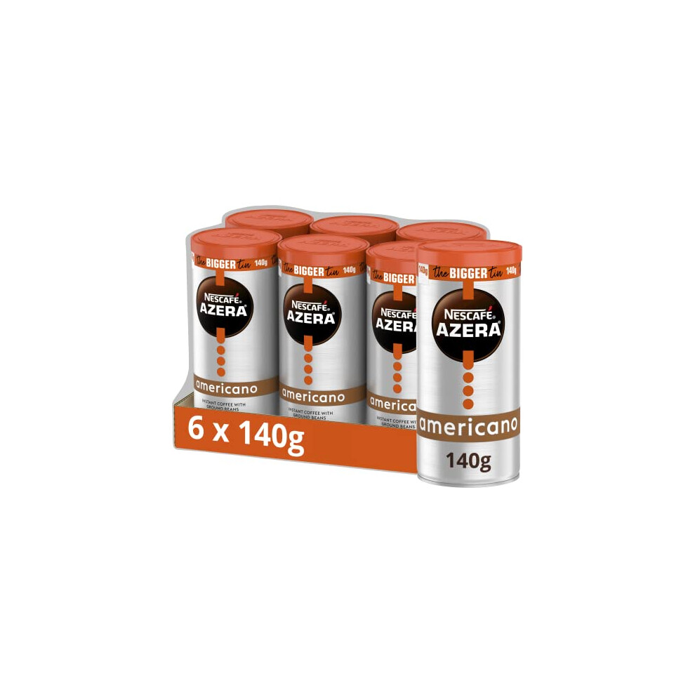 Nescafe Nescafé Azera Americano Instant Coffee 6 X 140G - Barista-Style Robusta & Arabica Blend With Fruity Aroma