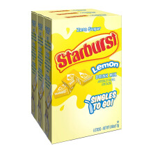 Starburst Singles To Go Powdered Drink Mix, Lemon, 3 Boxes with 6 Packets Each - 18 Total Servings, Sugar-Free Drink Powder, Just Add Water, 6 count