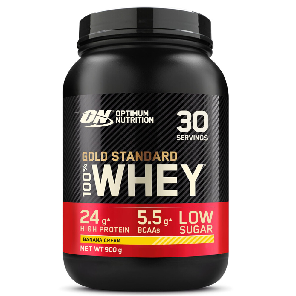 Optimum Nutrition Gold Standard 100% Whey Muscle Building And Recovery Protein Powder With Naturally Occurring Glutamine And BCAA Amino Acids, Banana