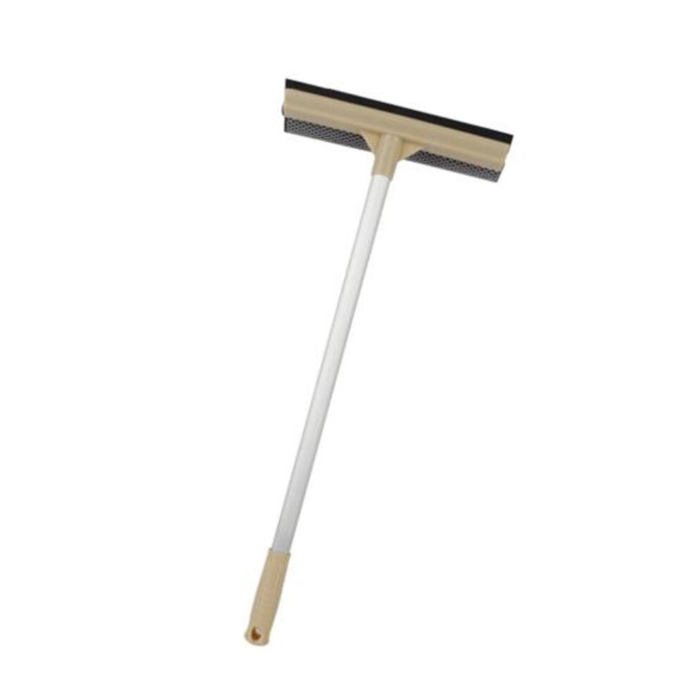 (yellow) Multifunctional Window Squeegee Telescopic Detachable Long Handle Double-sided Window Scrubber Cleaner Cleaning Tool Home Supplies