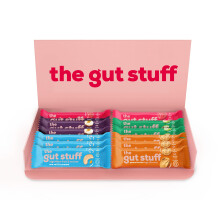 The Gut Stuff ? Good Fibrations High Fibre Fruit & Nut Bars ? Mixed Flavours ? 12 x 35g Bar Box ? Gut Friendly Snack, Gluten-Free, Vegan, Low Calorie,