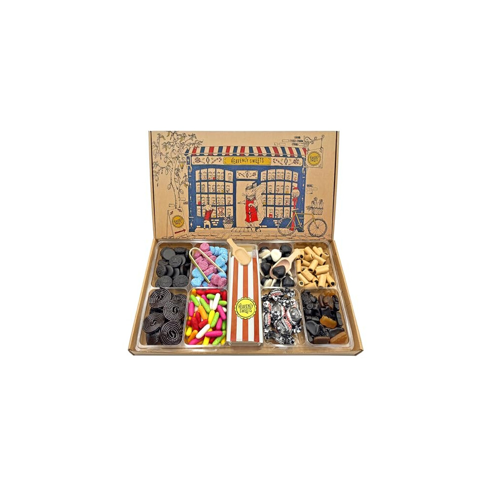 Extra Large Liquorice Sweets Gift Set Hamper Box | 1.2kg Pick and Mix - Retro Pick and Mix Sweets Hamper Gift for Birthday, Independence Day and